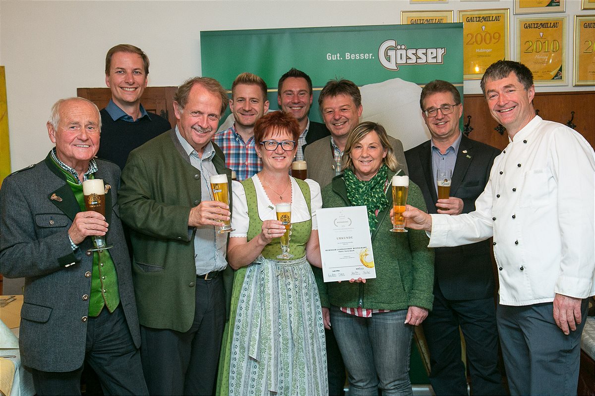Ein Hoch auf die österreichische Bierkultur: Steirische Bierkrone 2017 geht an den „Landgasthof Hubinger“