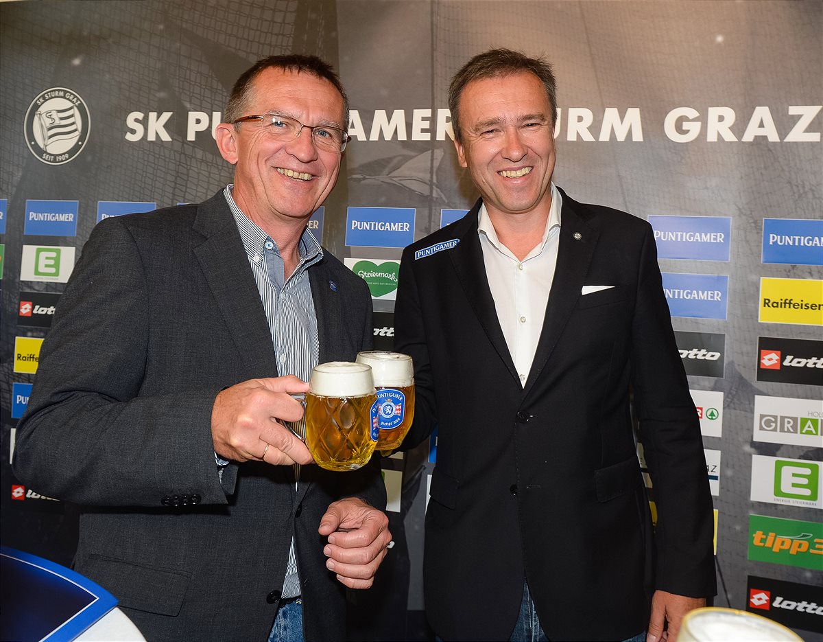 Puntigamer und der SK Sturm Graz verlängern Partnerschaft um weitere drei Jahre 