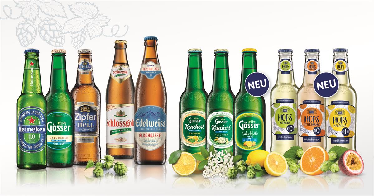 Eine vielfältige Produktpalette präsentiert die Brau Union Österreich mit der markenübergreifenden Initiative „AlkoholFREIZONE“.