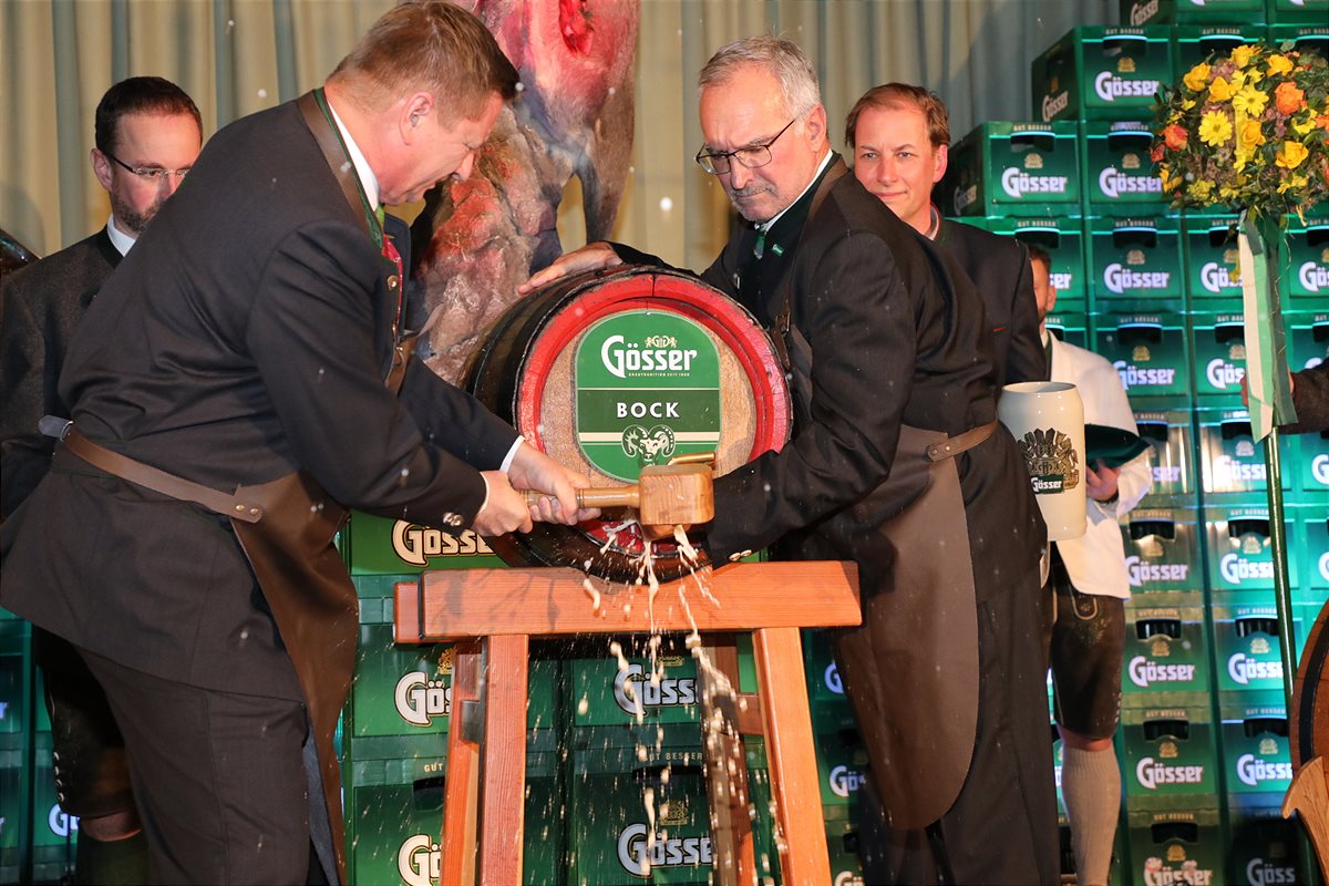 Bockbieranstich in Göss: Österreichs bestes Bier feierte den Beginn der kalten Jahreszeit