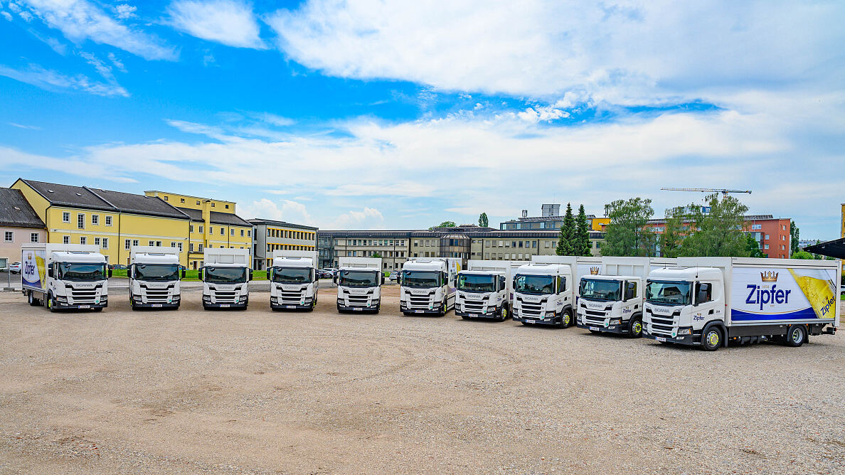 Linzer Bierauslieferungsflotte auf Biogas-Lkw umgestellt